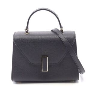 Valextra Micro Iside Leather Handbag Black